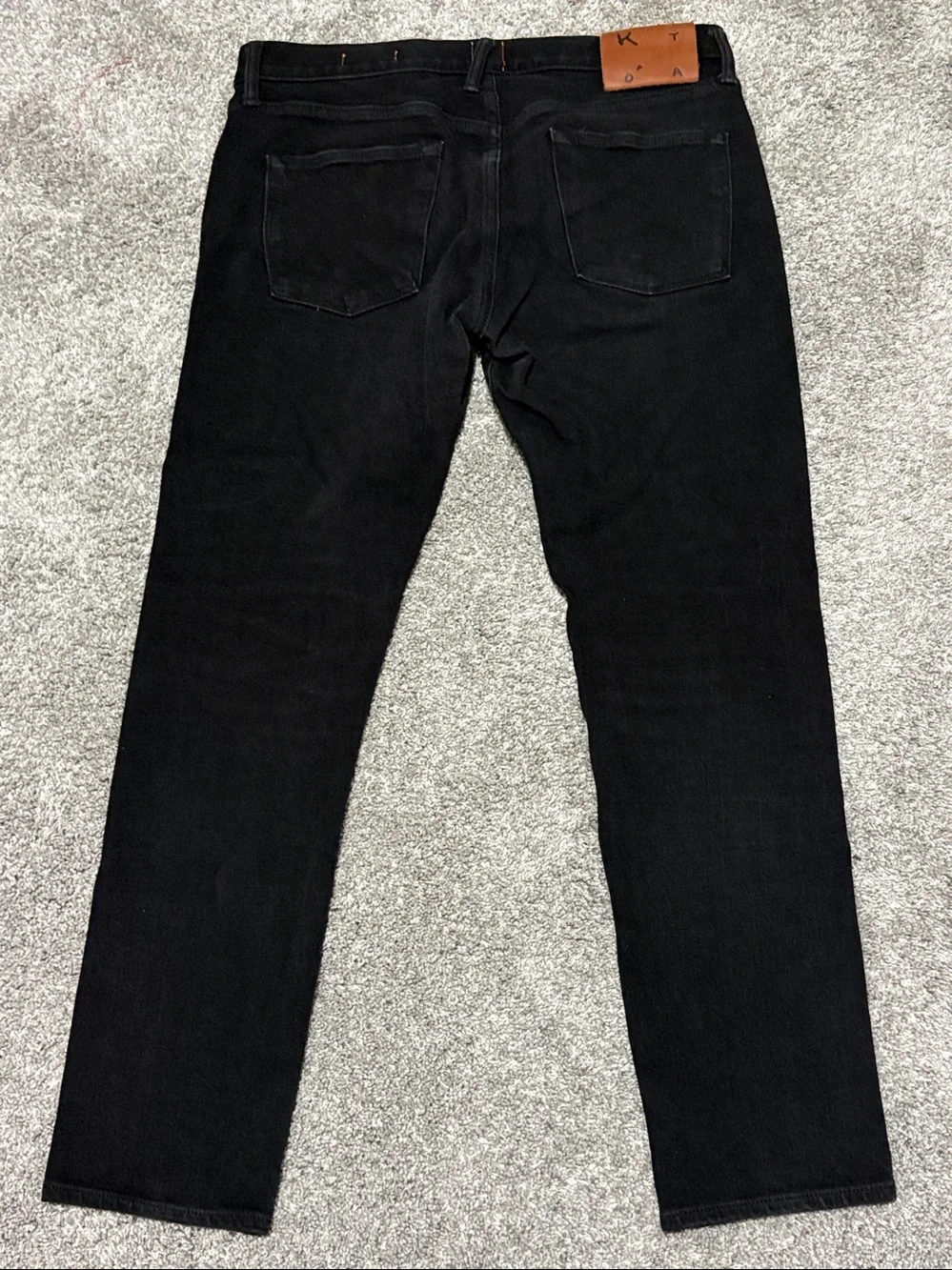 Hiroshi Kato Jeans Mens 33 x 28 Black Selvedge Denim Slim Fit Made In USA